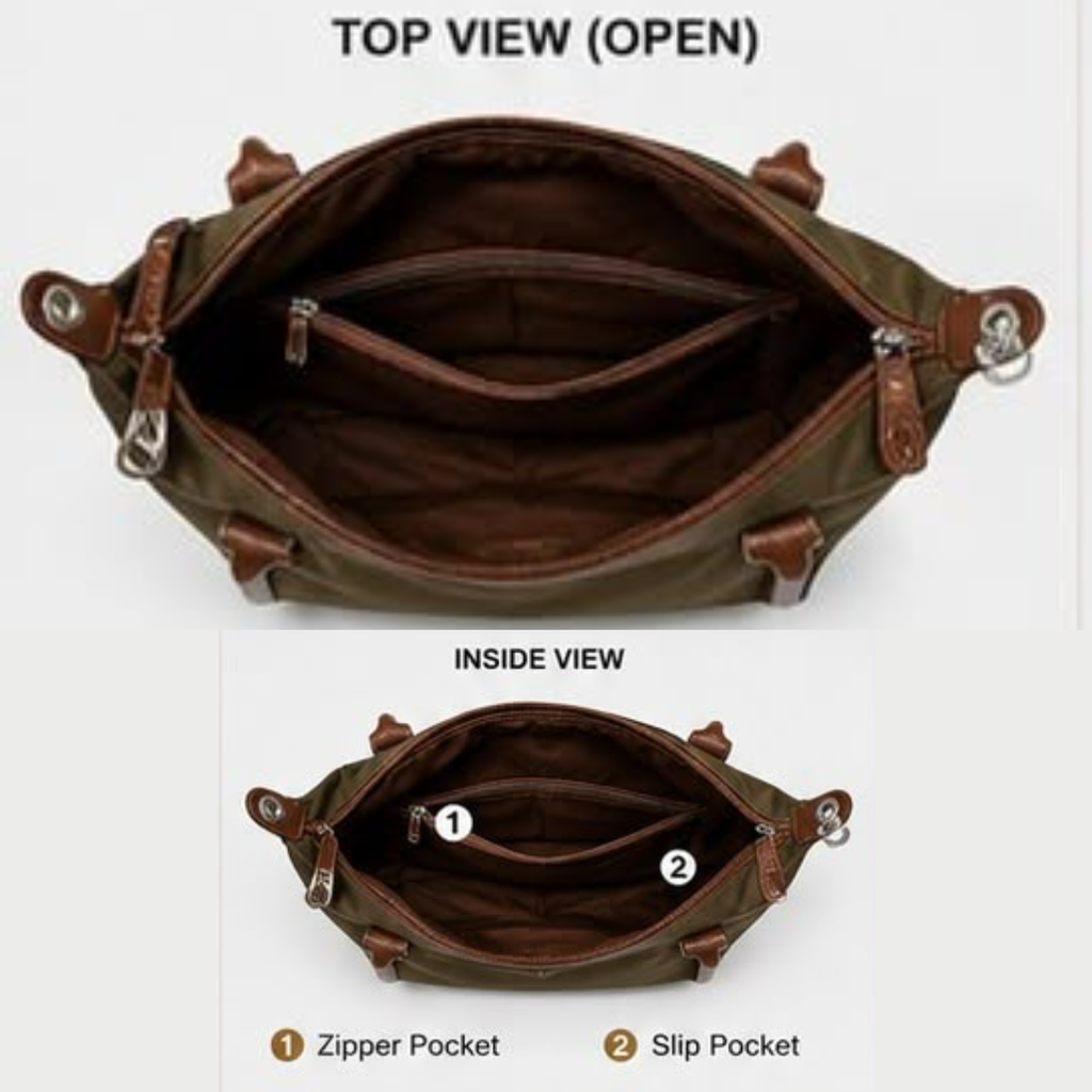 Casual Nylon Tote Bag with Adjustable Strap