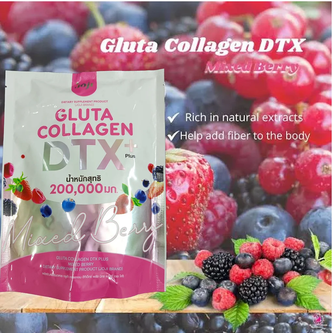 JOJI Secret Young Gluta Collagen DTX Mixed Berry | Glutathione & Marine Collagen Drink (10 Sachets × 20g)