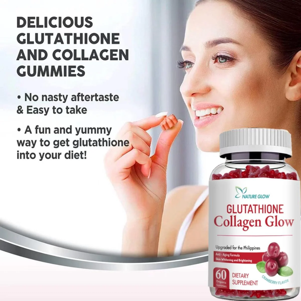 Nature Glow Glutathione Collagen Glow Cranberry – 60 Gummies