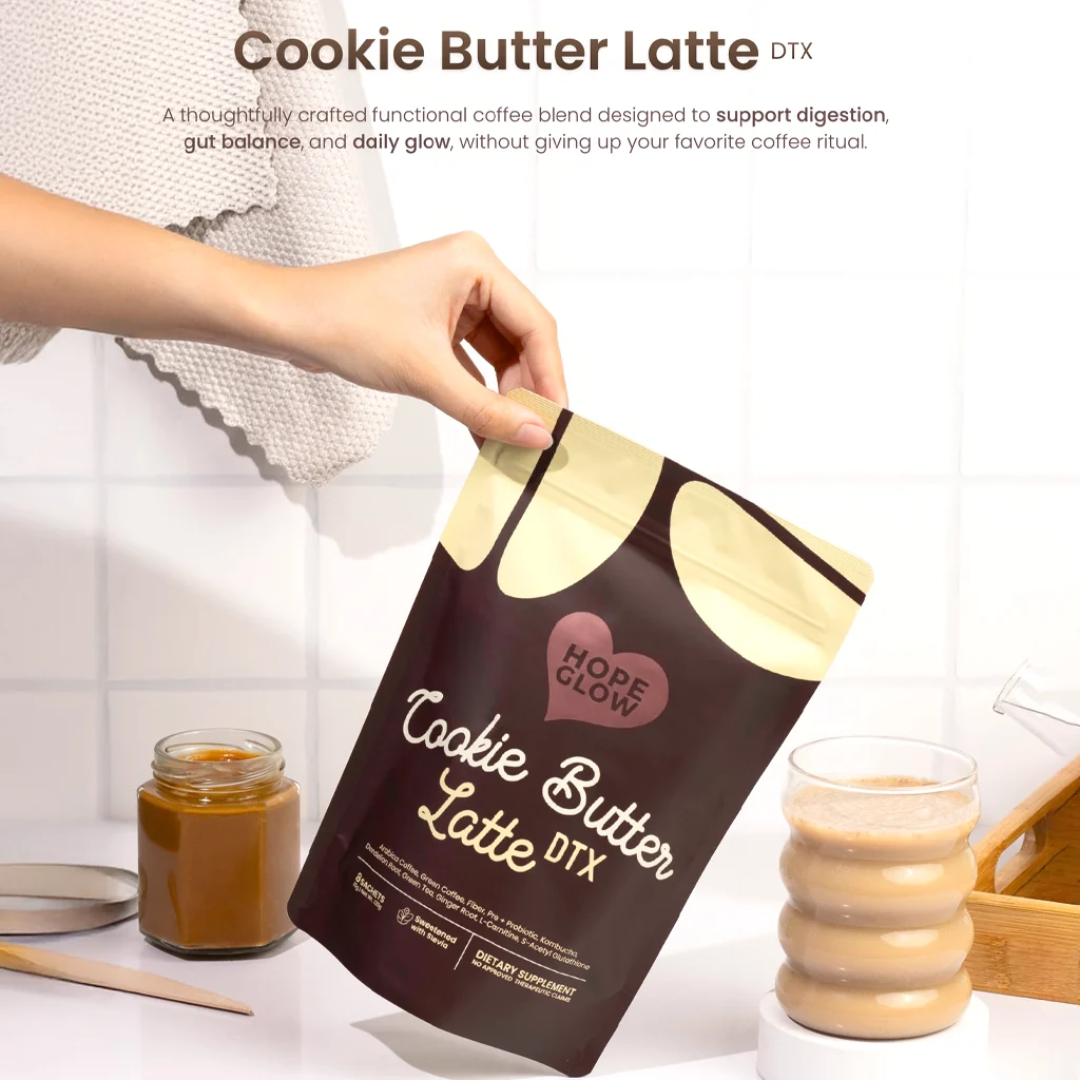 Luna Aura Hope Glow Cookie Butter Latte DTX – 8 Sachets (120g)