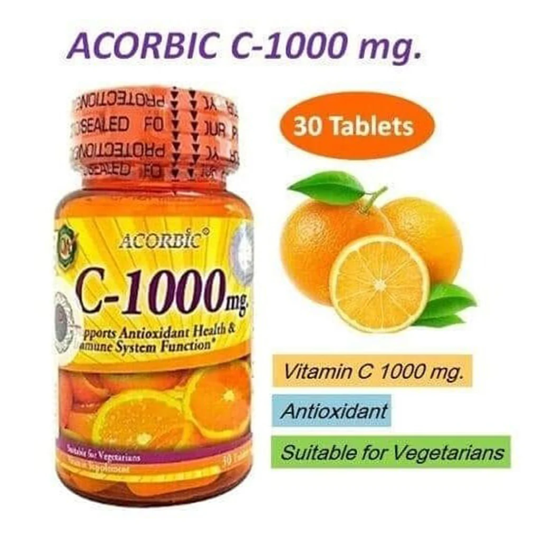 Acorbic C-1000mg Vitamin C Supplement – 30s
