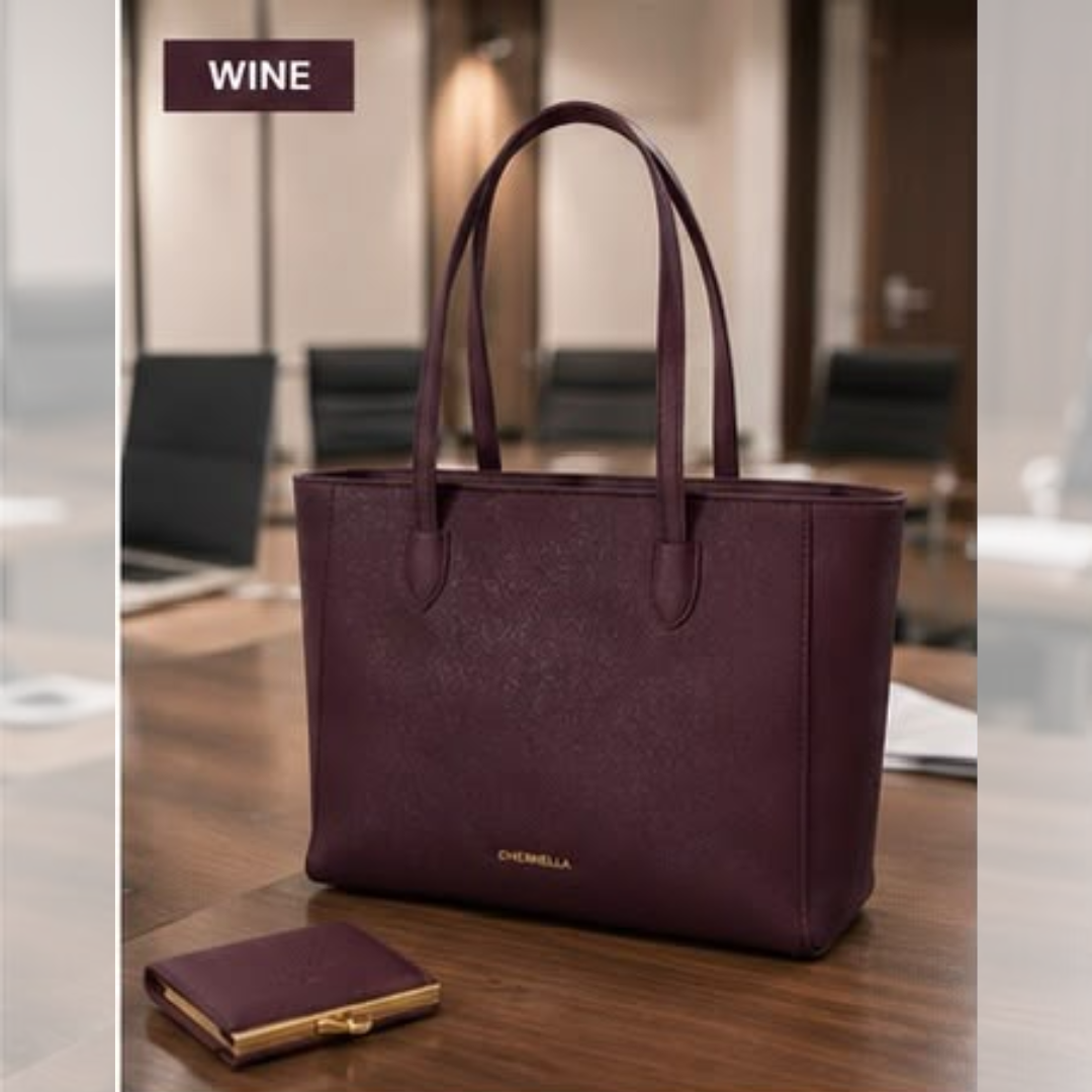 Classic Office Tote Bag with Card Wallet
