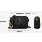 Embossed Crossbody Bag with Chain Strap