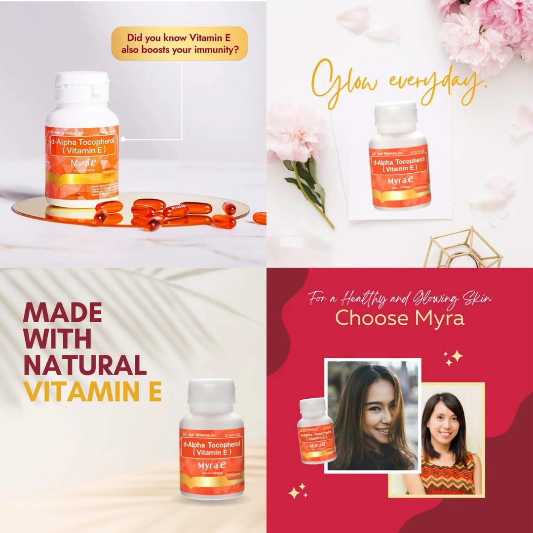 Myra E 400 IU Vitamin E d-Alpha Tocopherol 30caps