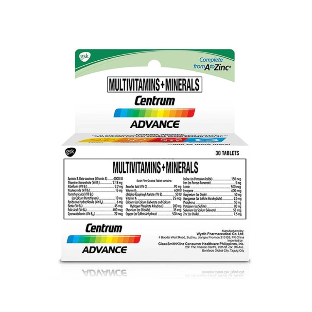Centrum Advance Multivitamins + Minerals - 30s