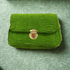 Velvet Solid Yarn Sling Bag by HM Apparels