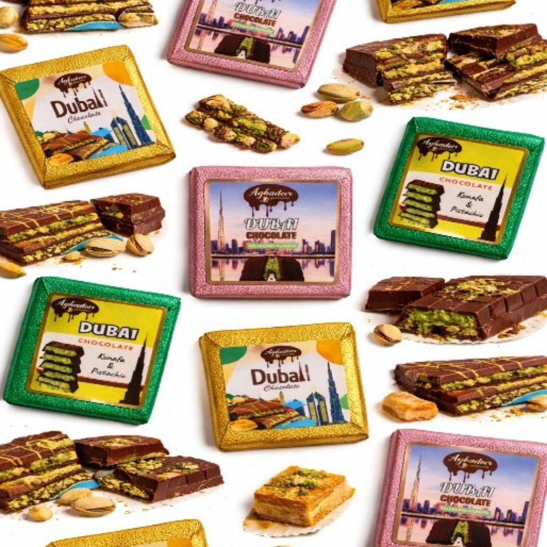 20g Mini Bars Dubai Chocolate - Pistachio & Kunafa