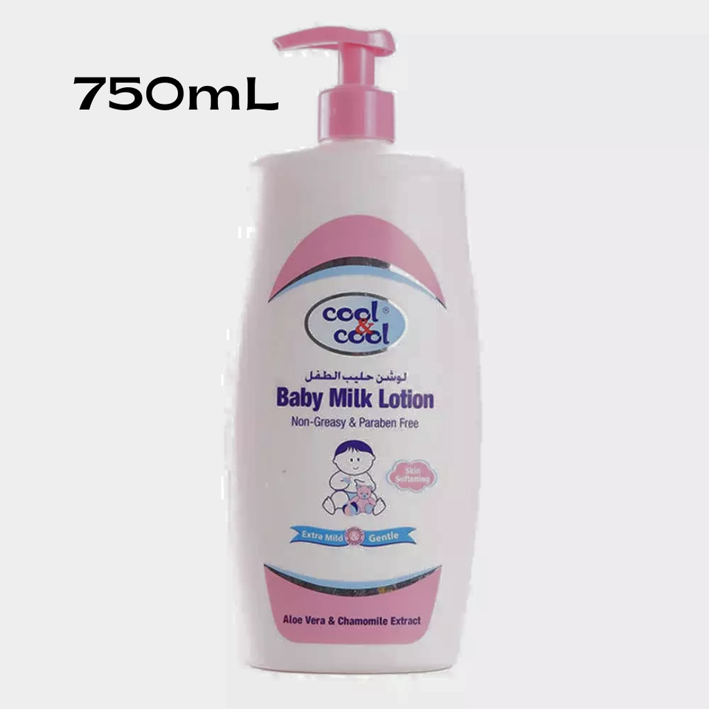 Cool and Cool Baby Milk Lotion Aloe Vera and Chamomile Extract