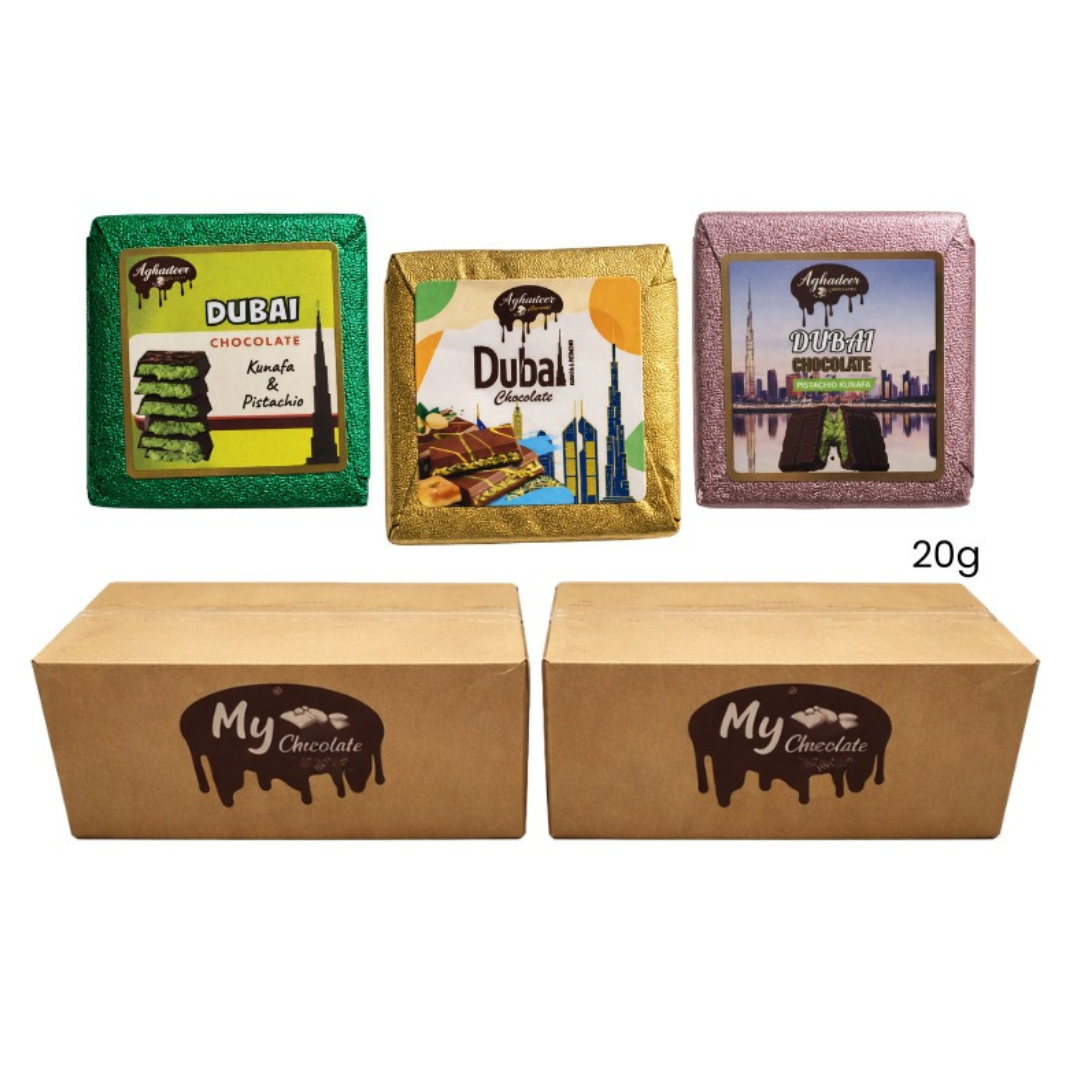 20g Mini Bars Dubai Chocolate - Pistachio & Kunafa