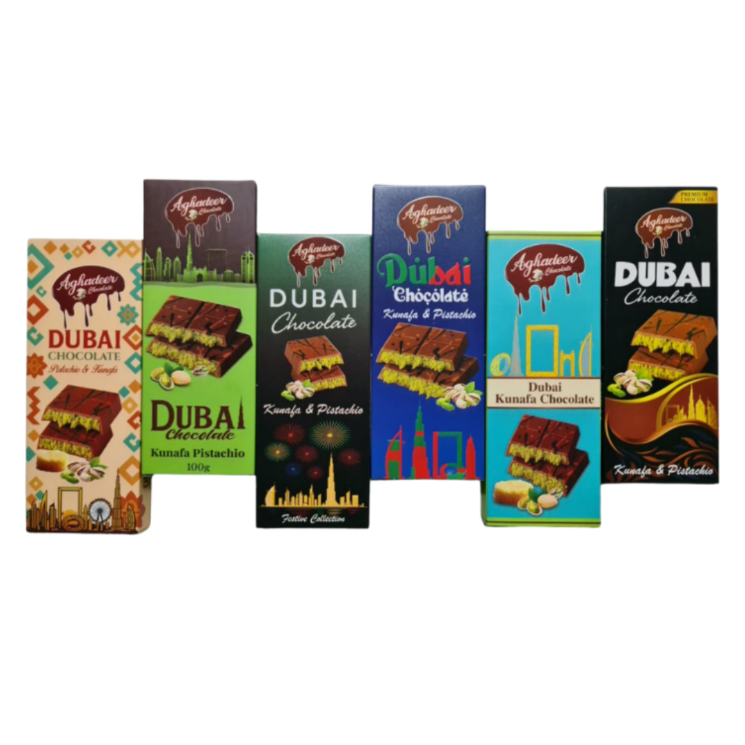 100g Bars Dubai Chocolate - Pistachio & Kunafa