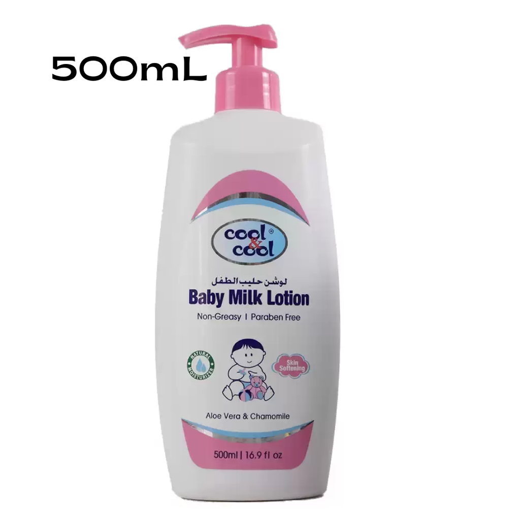Cool and Cool Baby Milk Lotion Aloe Vera and Chamomile Extract
