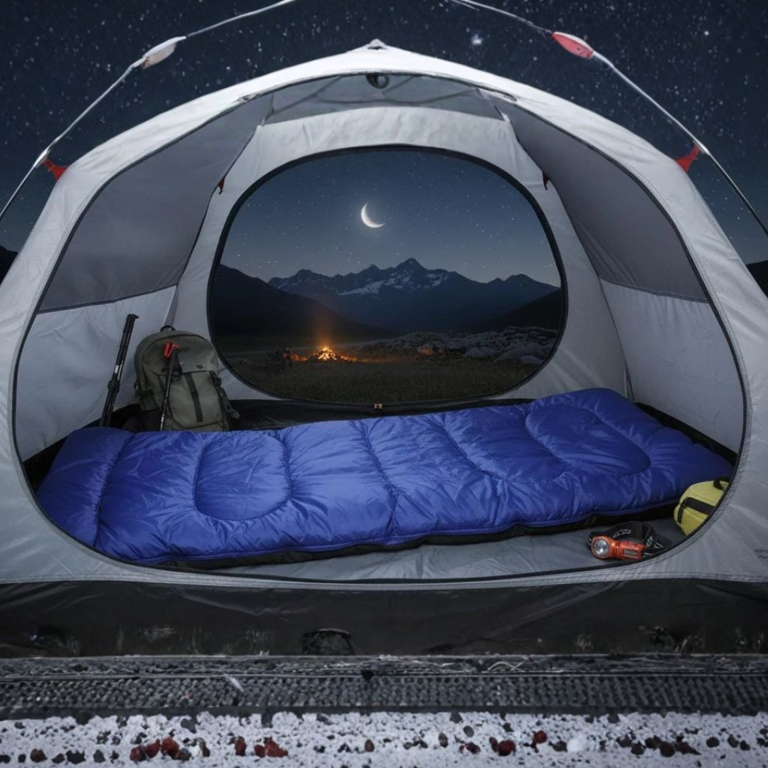 Soft Comfort Camping Sleeping Bag – Lightweight Polyester Sleeping Bag for Outdoor & Travel, 190×75 cm