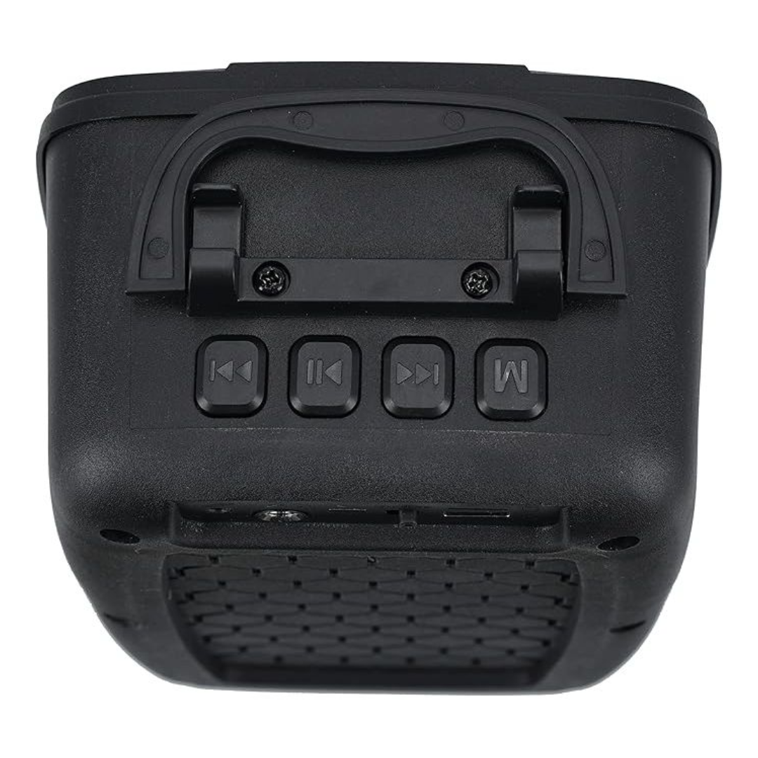 Geepas Portable Bluetooth Speaker, With Microphone, GMS11156 USB/TF/FM/AUX IN Large Circle Dazzle LED Light Portable & Lightweight Ideal For Home, Hotels & Outdoor Use, Black