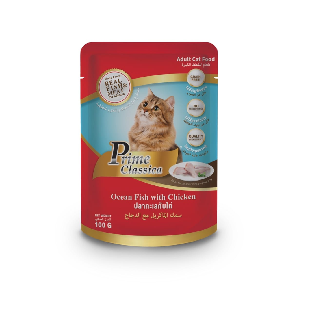 Prime Classica Wet Food for Adult Cats - 100g pouch