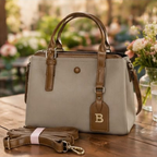 Elegant 3-Compartment Top Handle Crossbody Bag