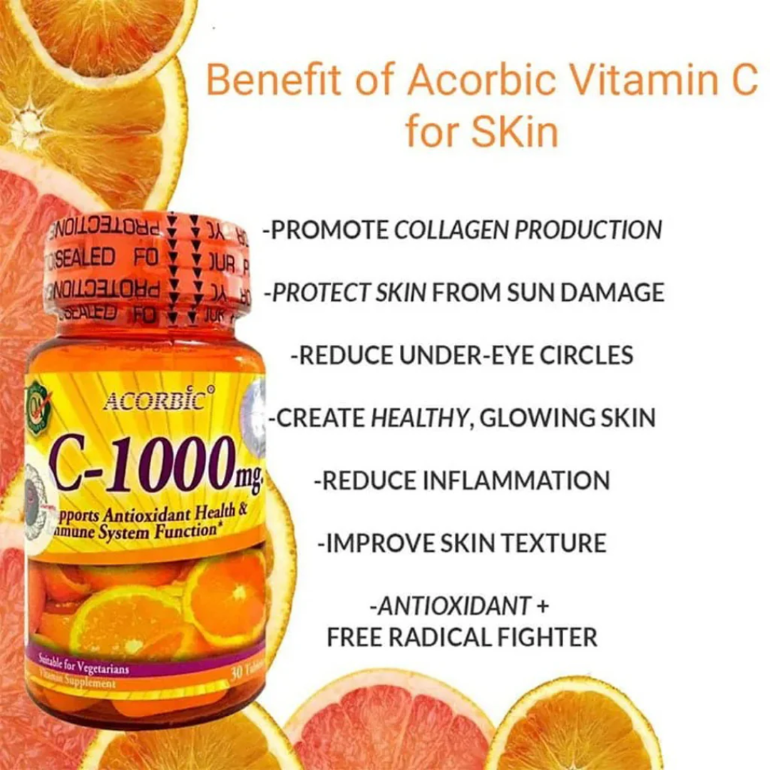 Acorbic C-1000mg Vitamin C Supplement – 30s