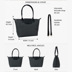 Casual Canvas Tote Bag with Adjustable Shoulder Strap