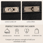 Classic Mini Crossbody Bag with Turn-Lock Closure