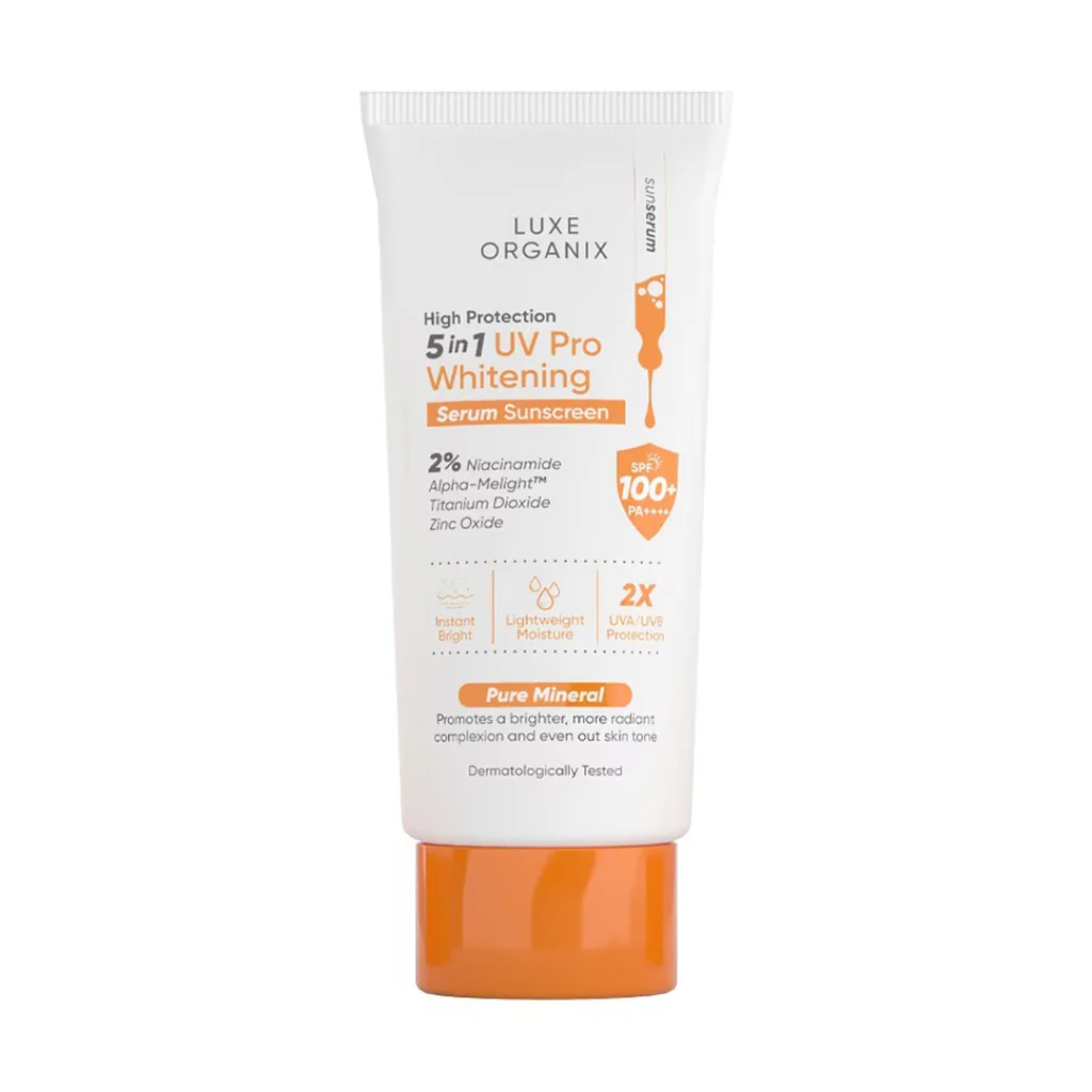 Luxe Organix 5-in-1 UV Pro Whitening Serum Sunscreen SPF 100 PA+++ - 40ml