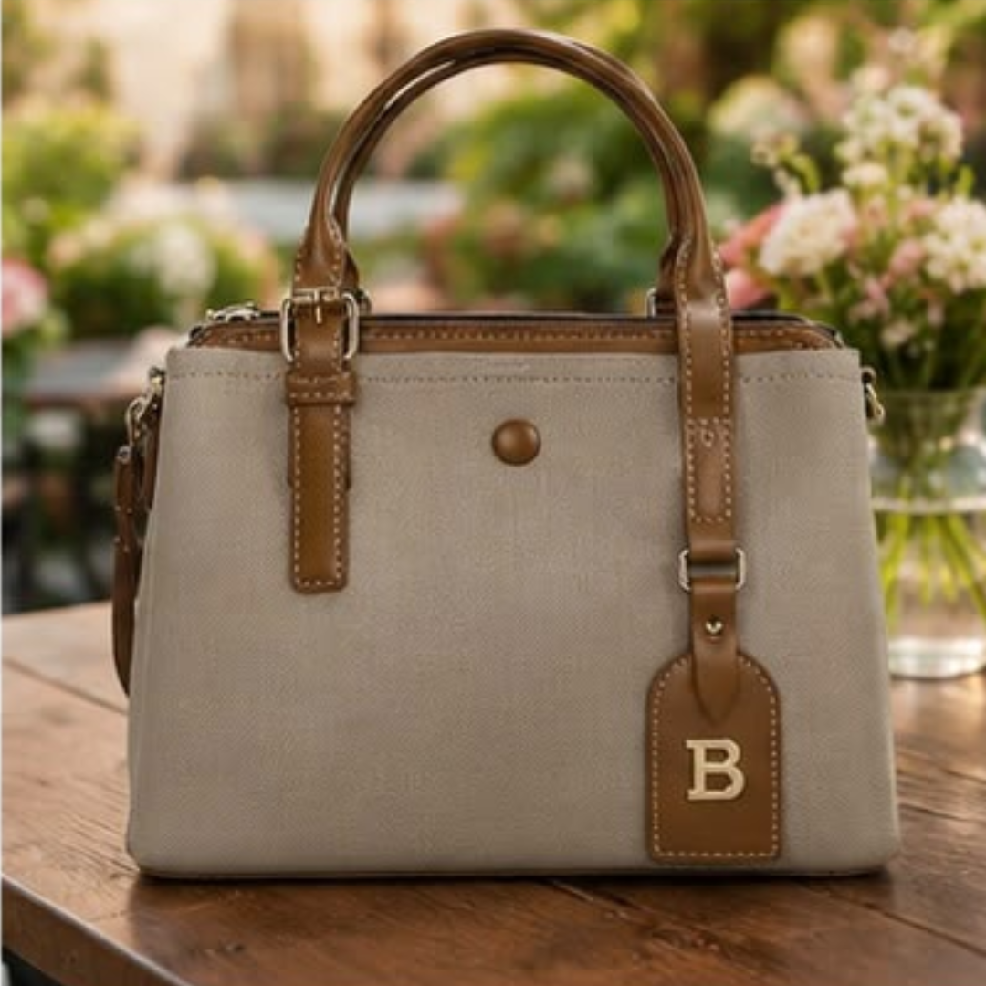 Elegant 3-Compartment Top Handle Crossbody Bag
