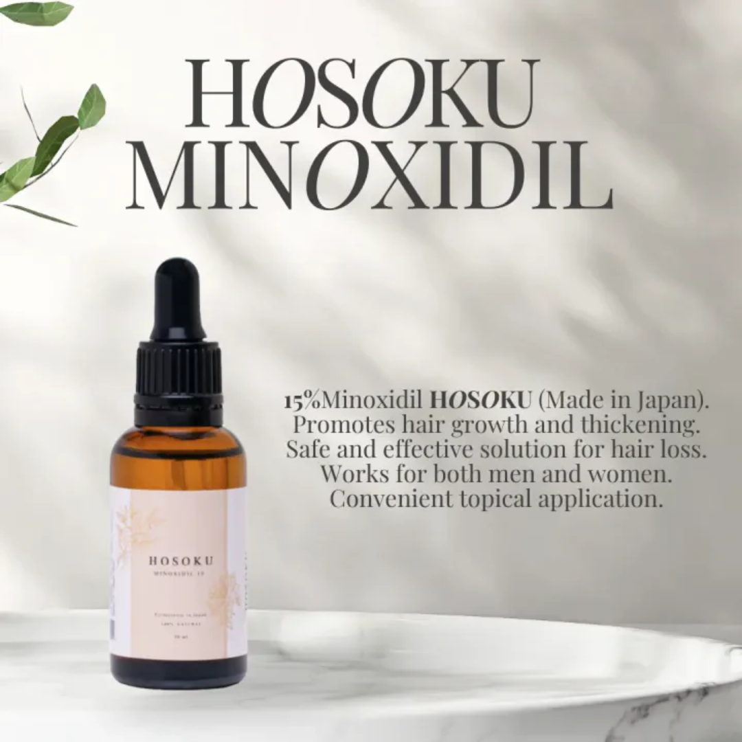 HOSOKU Minoxidil 15% Hair Regrowth Oil – 30ml