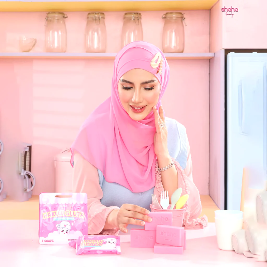 Shaha Beauty Hakuji Gluta Advanced Soap Set (210g | 3 Bars)