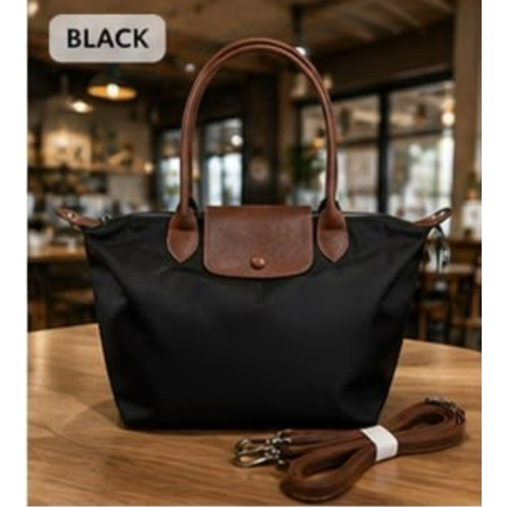 Casual Nylon Tote Bag with Adjustable Strap