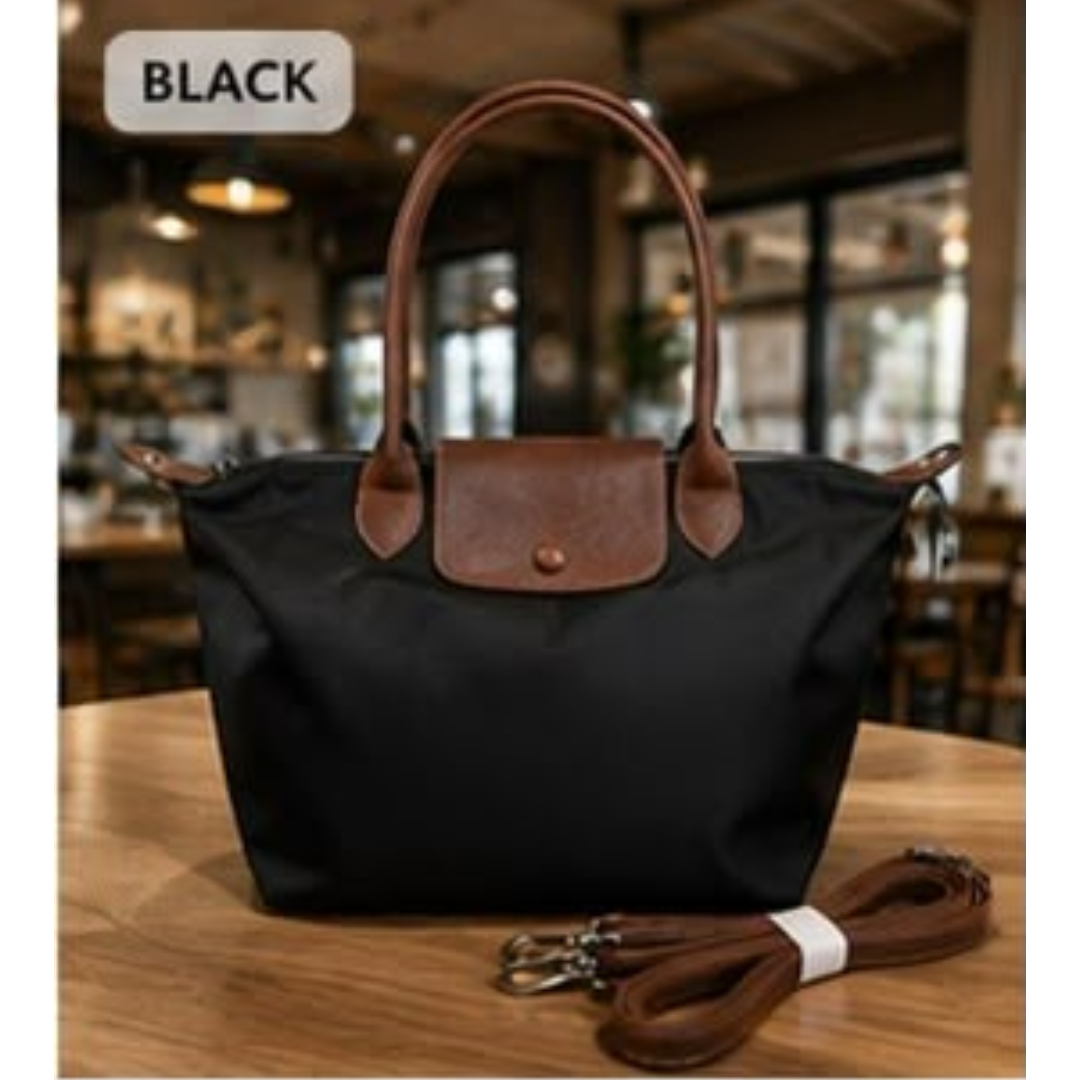 Casual Nylon Tote Bag with Adjustable Strap