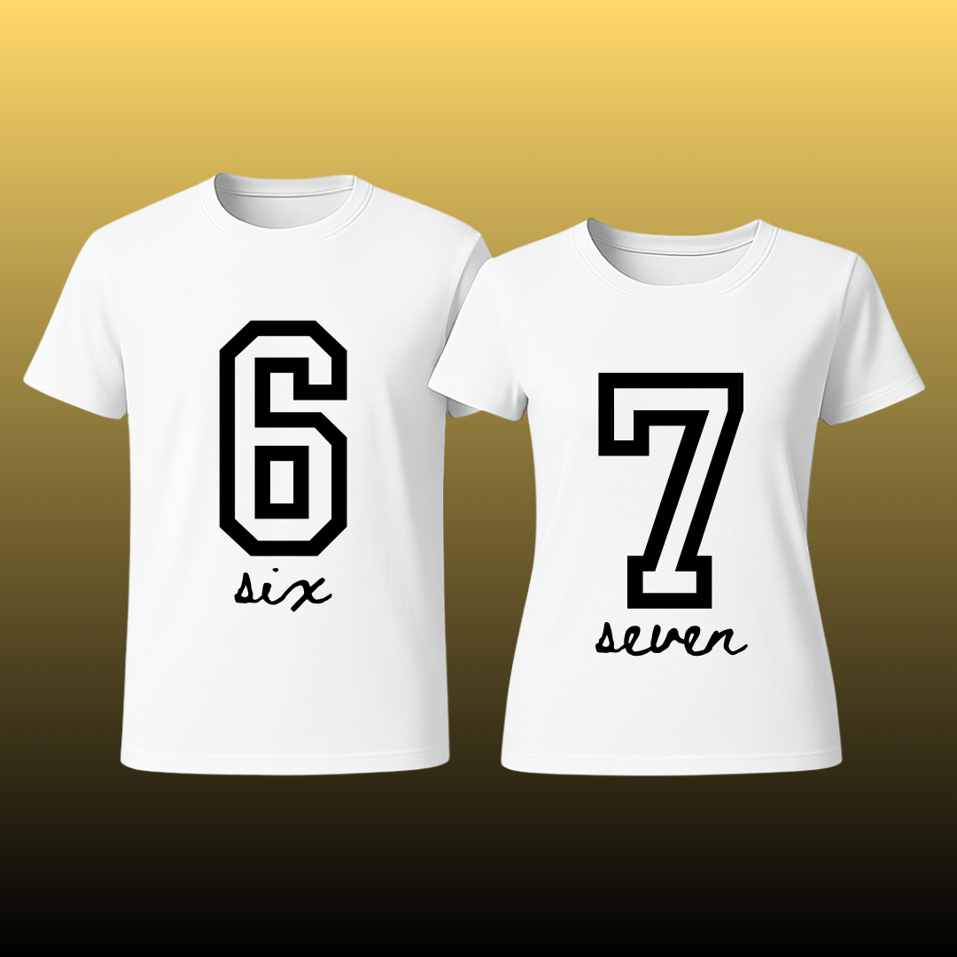 Couple T-Shirt - 67 Six Seven