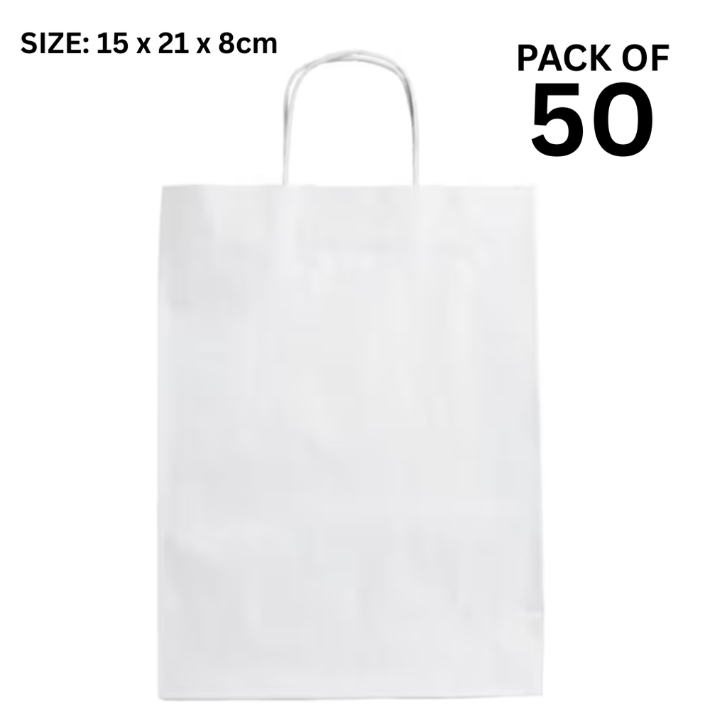 Twisted White Paper Bag