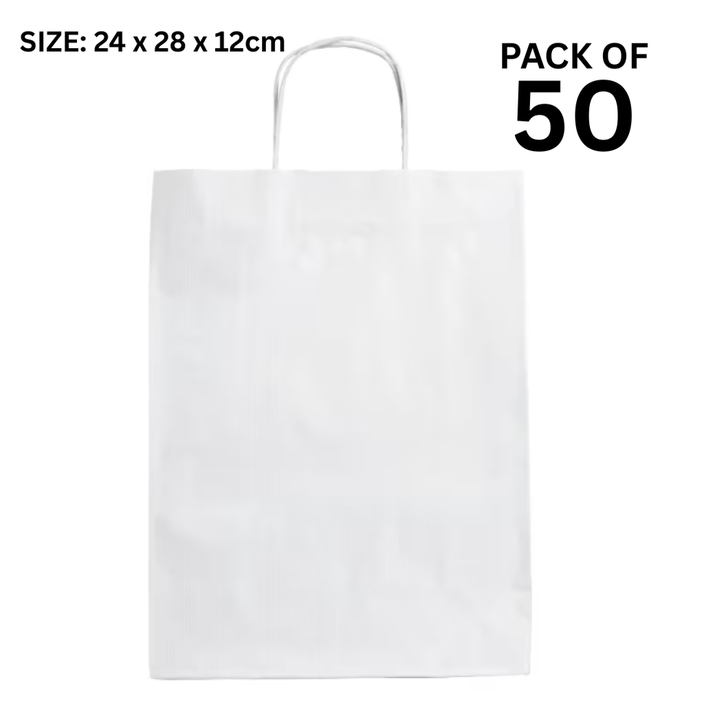 Twisted White Paper Bag