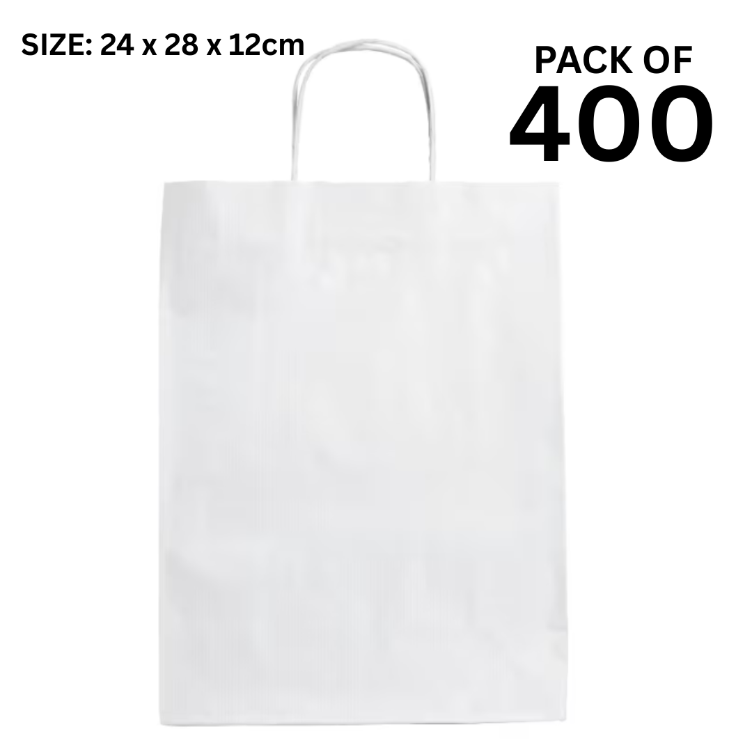 Twisted White Paper Bag