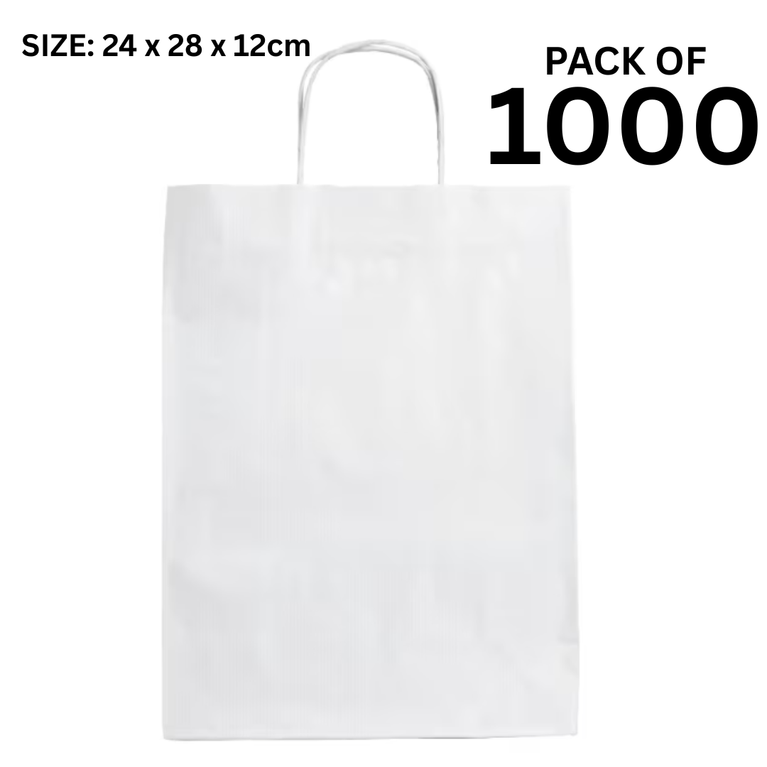 Twisted White Paper Bag