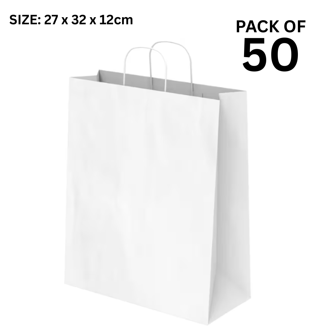 Twisted White Paper Bag