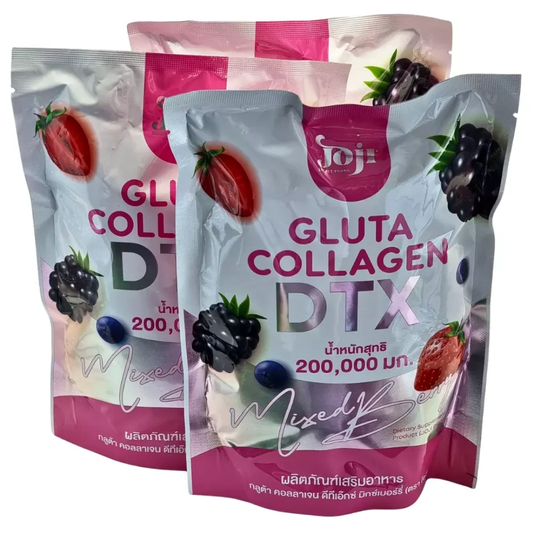JOJI Secret Young Gluta Collagen DTX Mixed Berry | Glutathione & Marine Collagen Drink (10 Sachets × 20g)