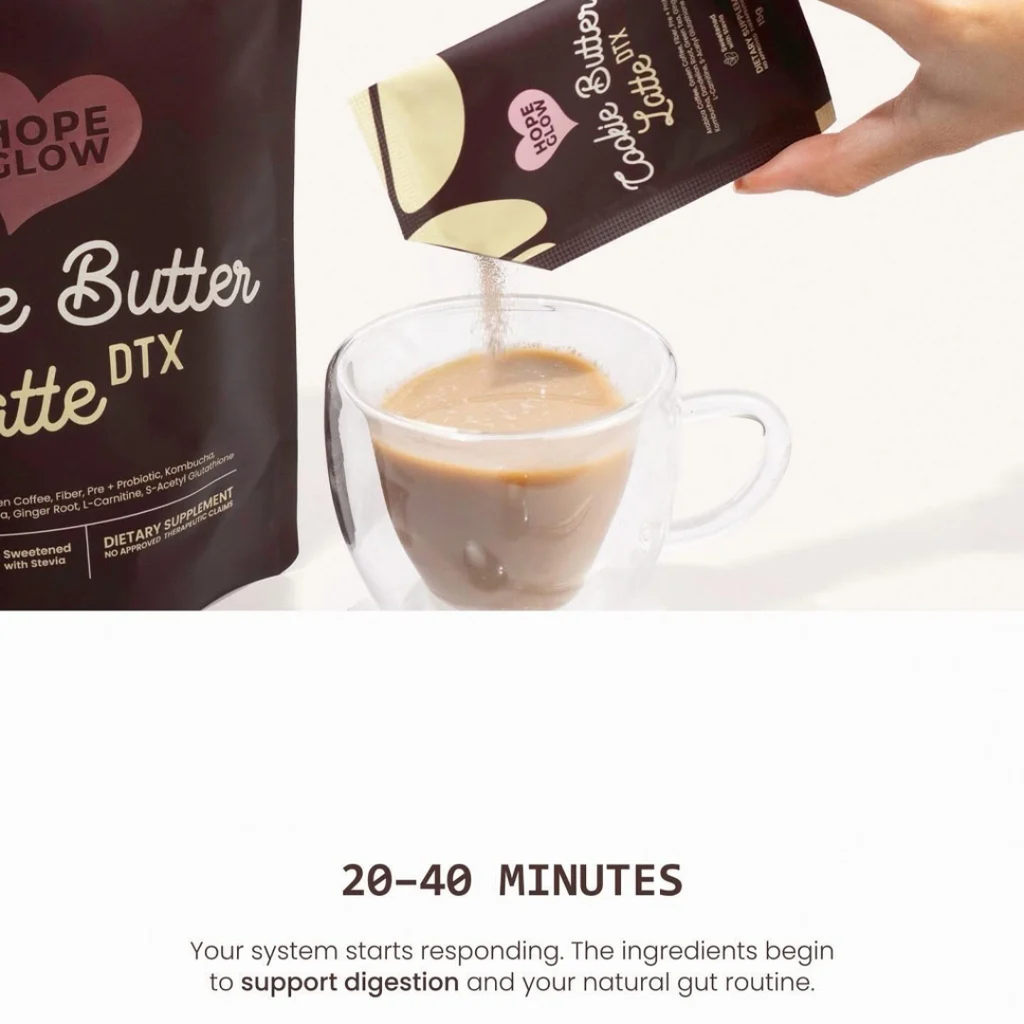Luna Aura Hope Glow Cookie Butter Latte DTX – 8 Sachets (120g)