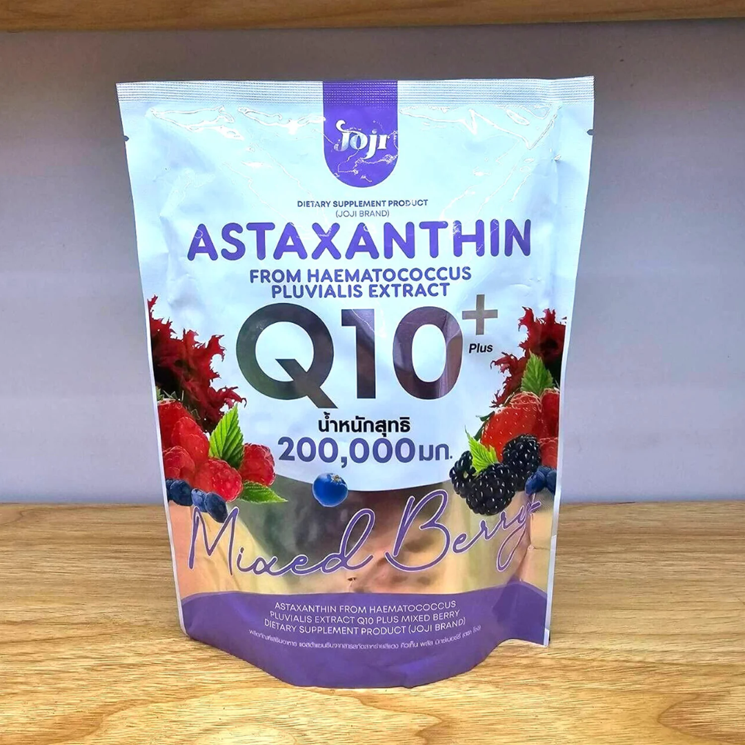 JOJI Secret Astaxanthin Q10 Plus Mixed Berry | Antioxidant Powder Drink with CoQ10 (10 Sachets)