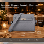 Classic Mini Crossbody Bag with Turn-Lock Closure