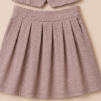 Women's Textured Vest & Pleated Skirt Co-Ord Set