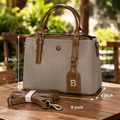Elegant 3-Compartment Top Handle Crossbody Bag