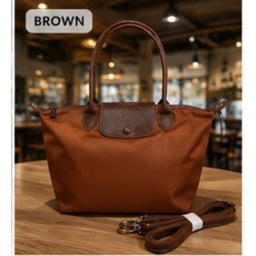 Casual Nylon Tote Bag with Adjustable Strap