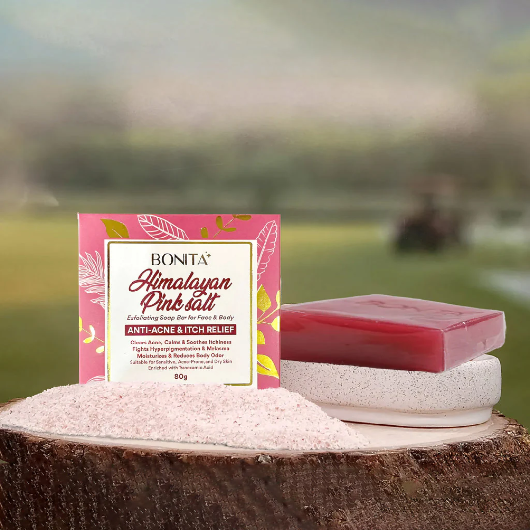Bonita Himalayan Pink Salt Exfoliating Soap Bar – 80g