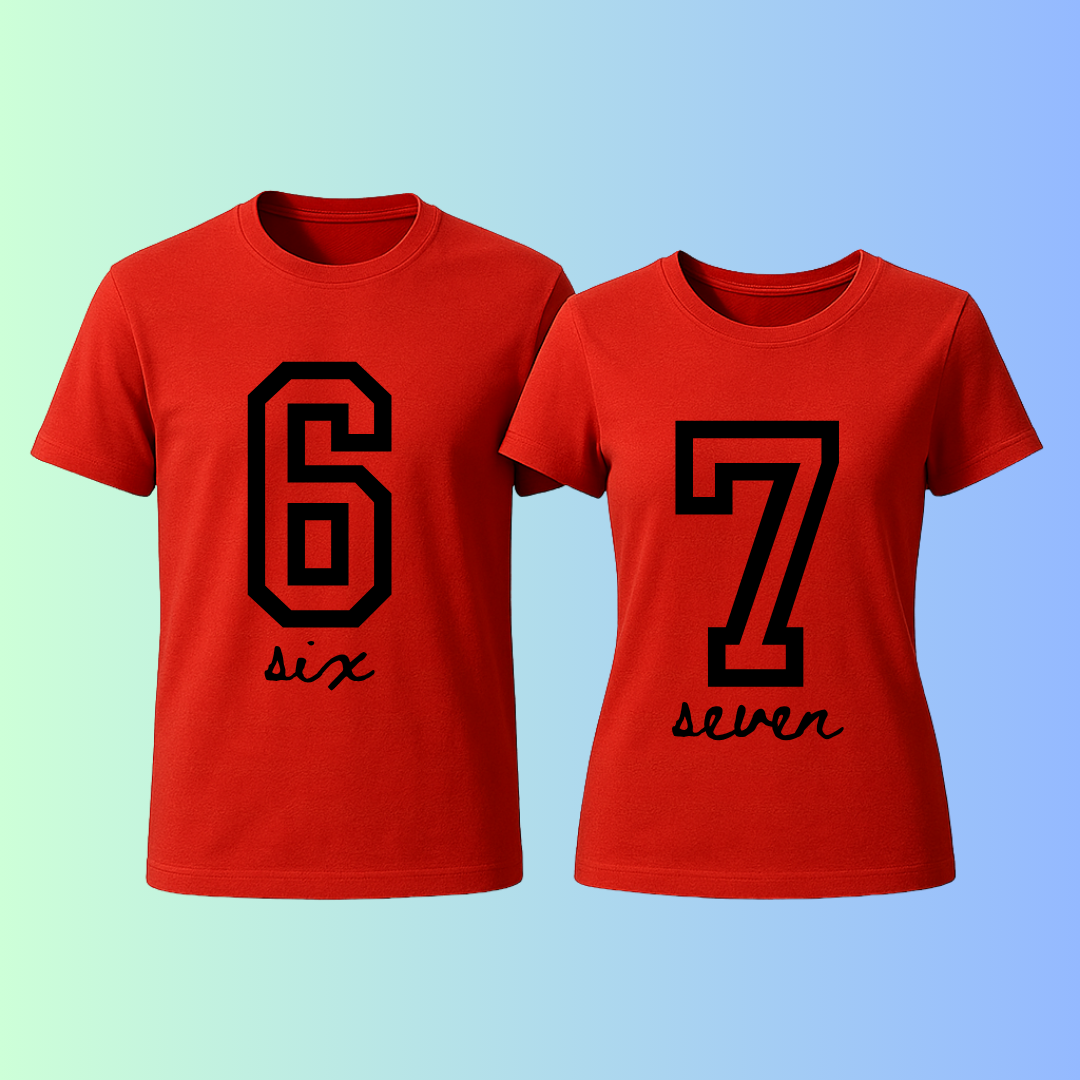 Couple T-Shirt - 67 Six Seven