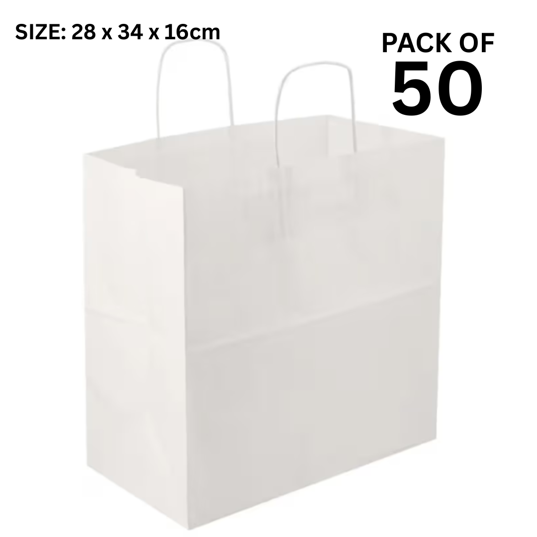 Twisted White Paper Bag