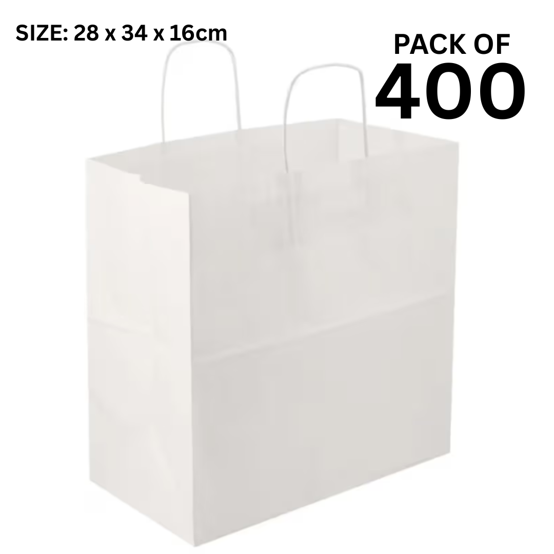 Twisted White Paper Bag