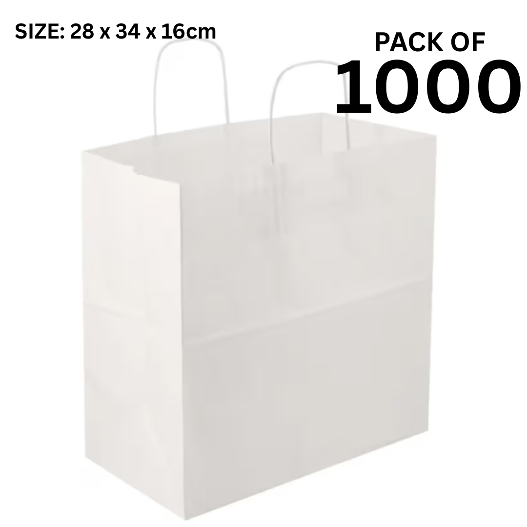 Twisted White Paper Bag