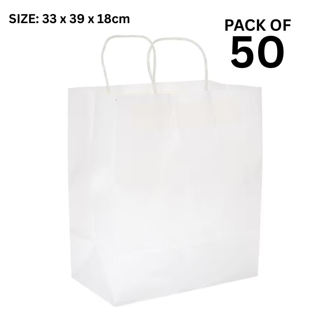 Twisted White Paper Bag