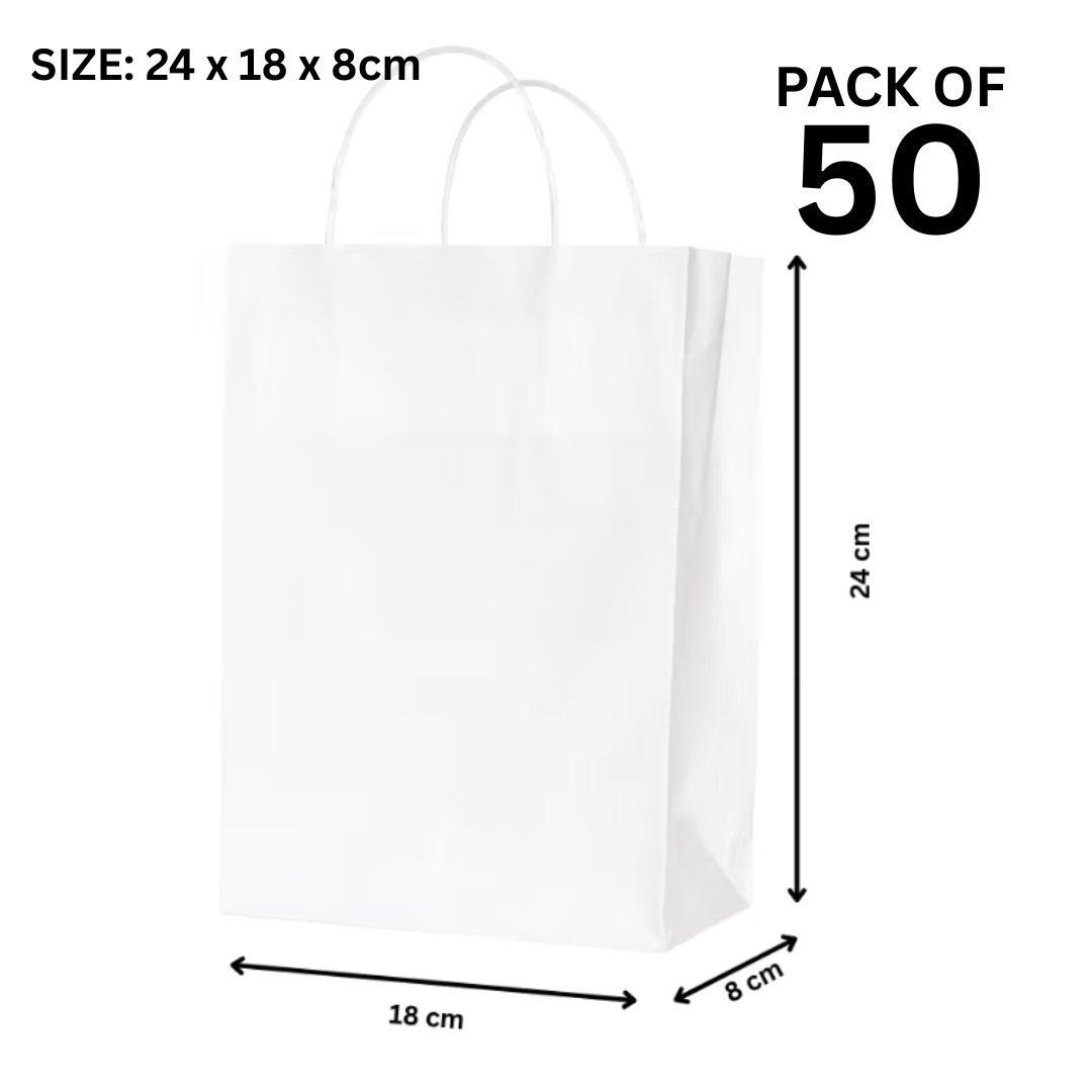 Twisted White Paper Bag