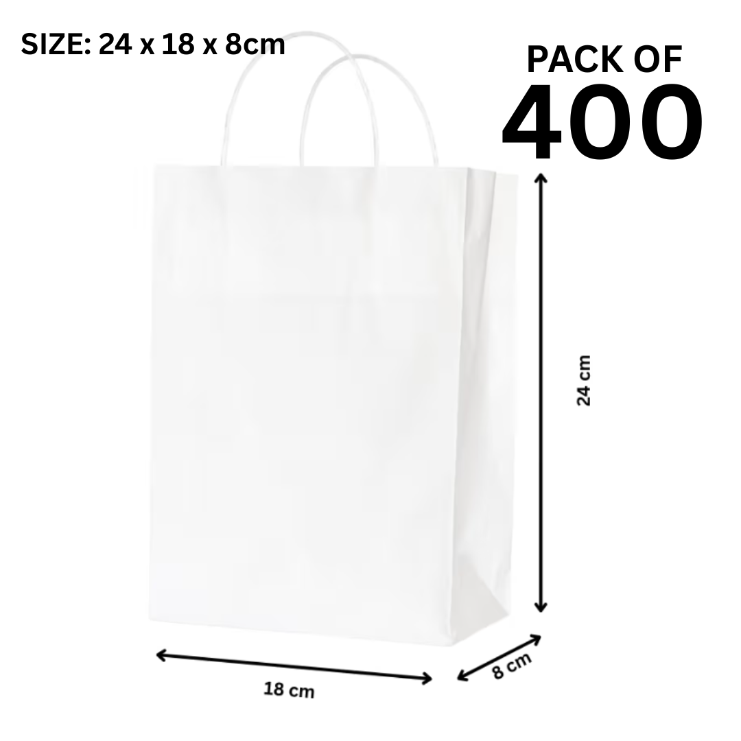 Twisted White Paper Bag