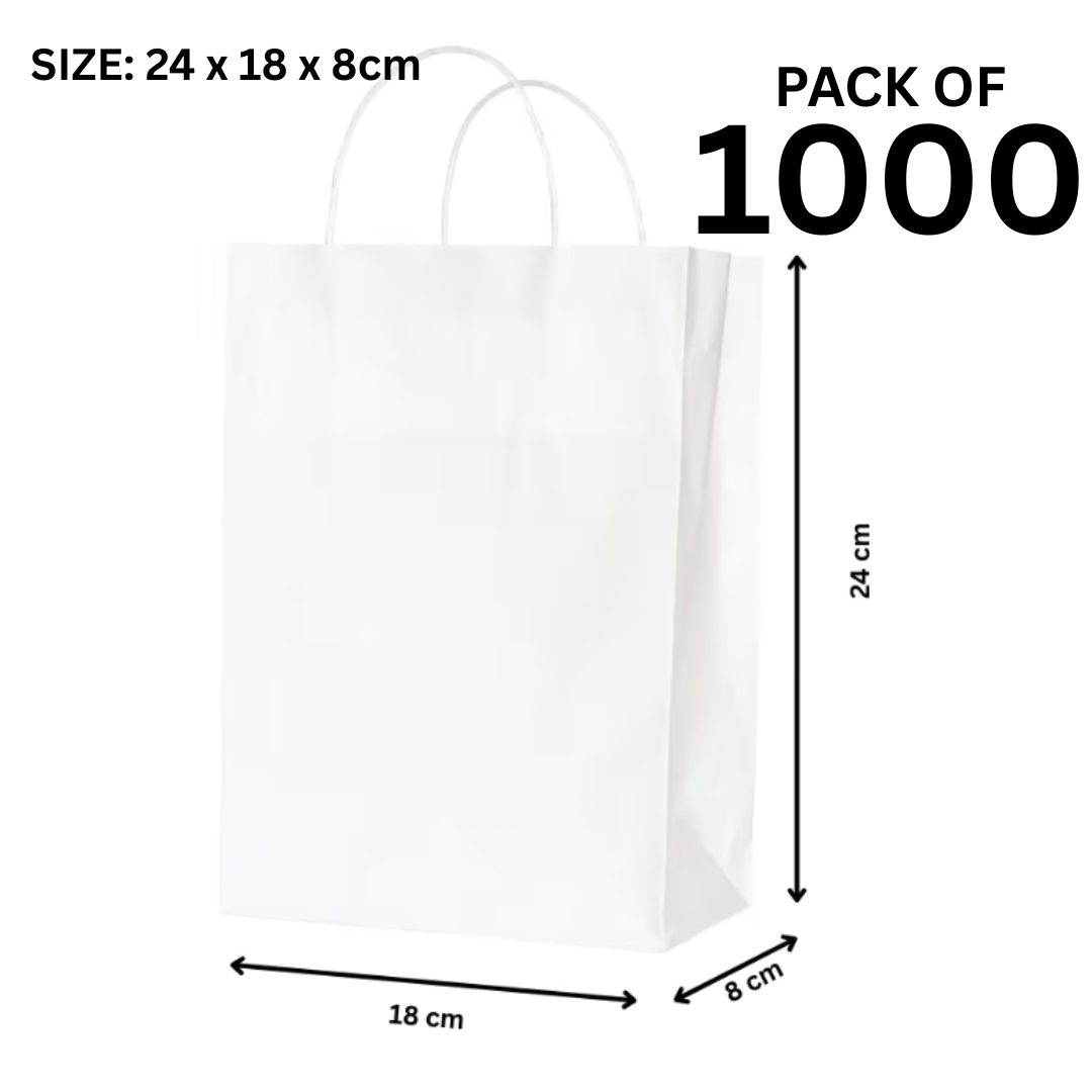 Twisted White Paper Bag